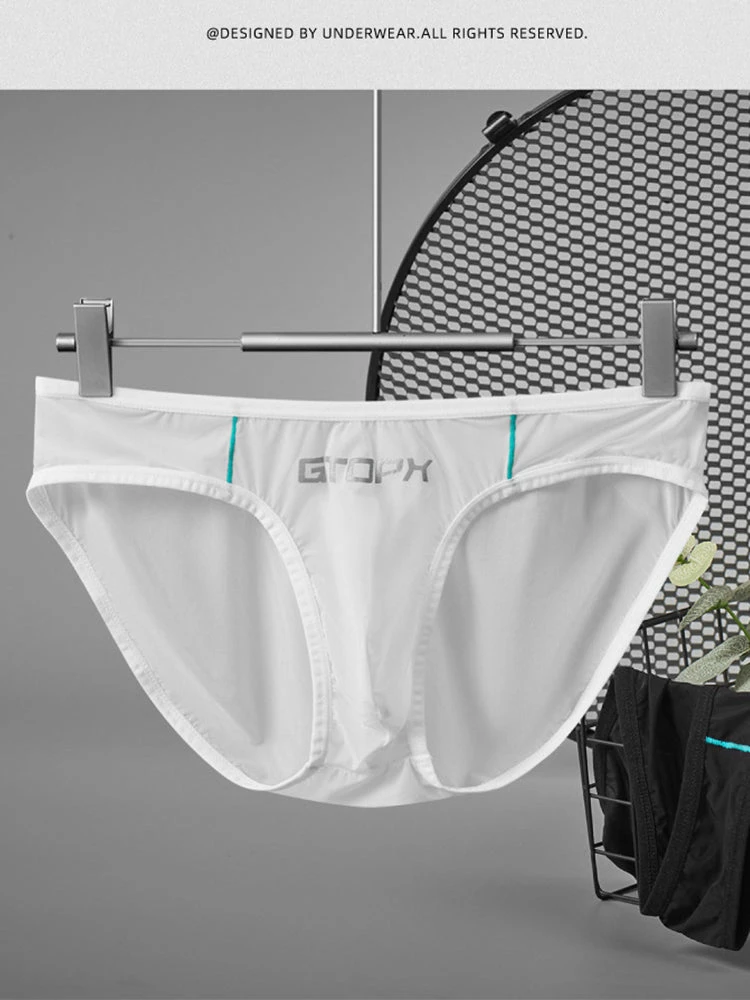 2 Pack Men's Sexy Stretch Sheer Sport Bikini – Lightweight & Breathable(2 Pack Mens Ice Silk Single Layer U Convex Low Rise Sexy Semi Transparent Bikini) 1 2 Pack Men's Sexy Stretch Sheer Sport Bikini – Lightweight & Breathable(2 Pack Mens Ice Silk Single Layer U Convex Low Rise Sexy Semi Transparent Bikini)