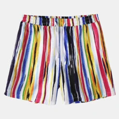 Men Graffiti Stripe Shorts Quick Drying Shorts(Men Graffiti Stripe Shorts Quick Drying Shorts) -Mr Saker bda3896c0e3d5f4267e514280e589843