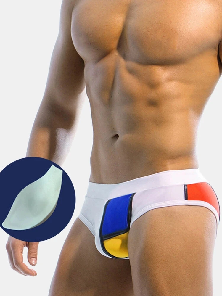 Mens Sexy Bulge Pouch Paded Swim Briefs(Mens Sexy Bulge Pouch Paded Swim Briefs) 2 Mens Sexy Bulge Pouch Paded Swim Briefs(Mens Sexy Bulge Pouch Paded Swim Briefs) - Image 2