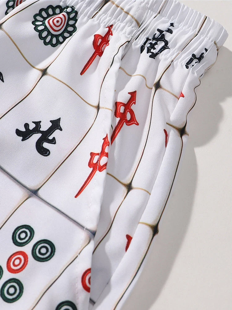 Men's Holiday Printing Elastic Waist Loose Beach Shorts(Mens Holiday Printing Elastic Waist Loose Beach Shorts) 3 Men's Holiday Printing Elastic Waist Loose Beach Shorts(Mens Holiday Printing Elastic Waist Loose Beach Shorts) - Image 3