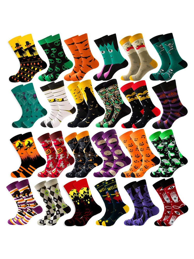 5 Pairs Halloween Skeleton, Alien, Pumpkin Monster Crew Socks(5 Pairs Halloween Skeleton Alien Pumpkin Monster Crew Socks) 1 5 Pairs Halloween Skeleton, Alien, Pumpkin Monster Crew Socks(5 Pairs Halloween Skeleton Alien Pumpkin Monster Crew Socks)