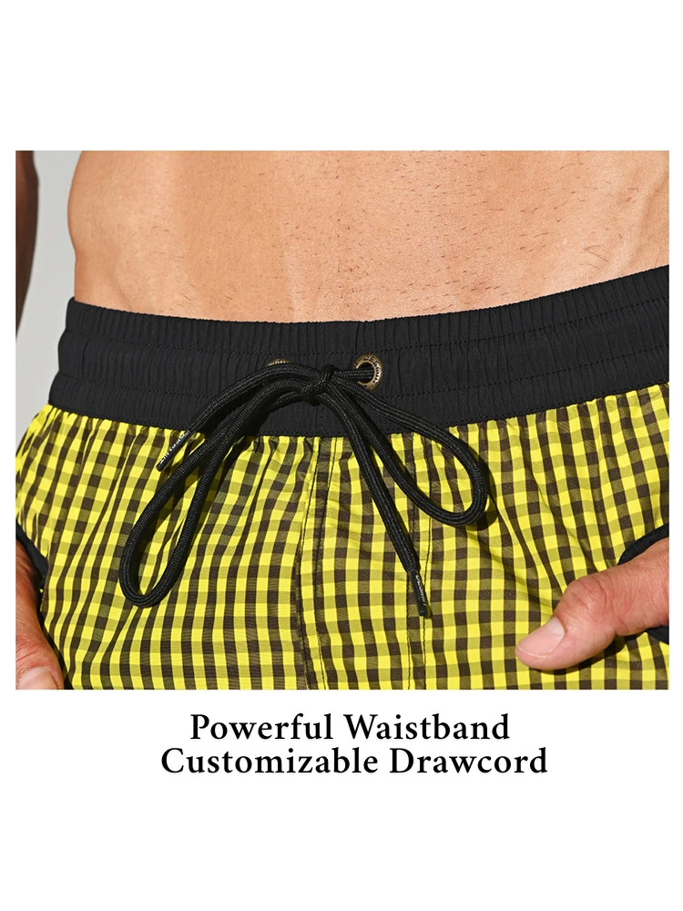 Men's Lightweight Moisture-Wicking Checkered Board Shorts(Mens Lightweight Moisture Wicking Checkered Board Shorts) 3 Men's Lightweight Moisture-Wicking Checkered Board Shorts(Mens Lightweight Moisture Wicking Checkered Board Shorts) - Image 3