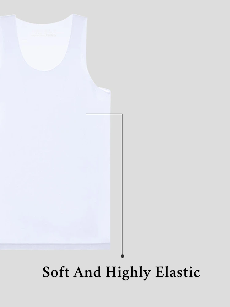 Men's High Stretch Solid-colored Ice Silk Vest & Briefs(Mens High Stretch Solid Colored Ice Silk Vest Briefs) 5 Men's High Stretch Solid-colored Ice Silk Vest & Briefs(Mens High Stretch Solid Colored Ice Silk Vest Briefs) - Image 5
