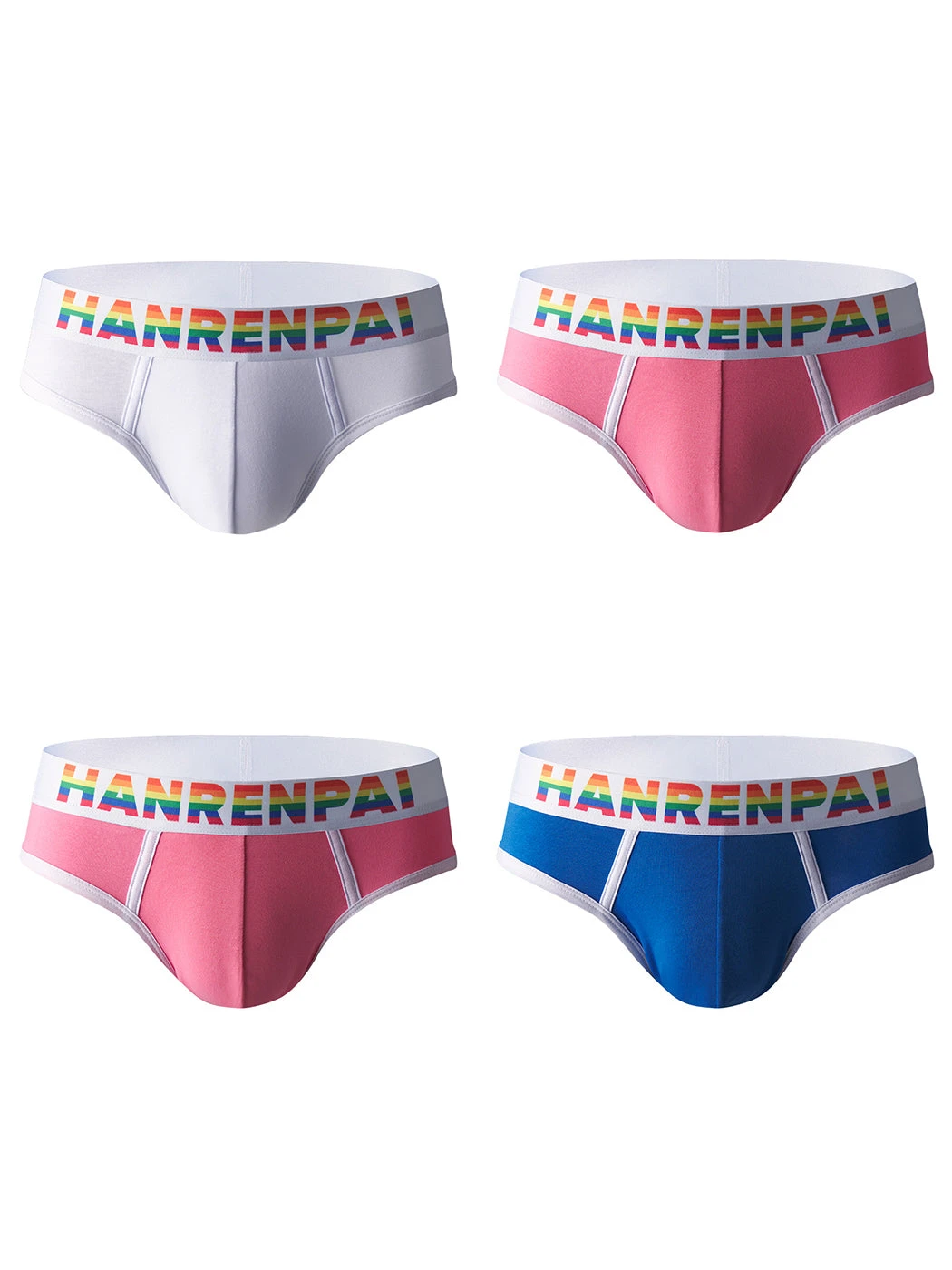 4 Pack Men's Rainbow Letter Belt Briefs(4 Pack Mens Rainbow Letter Belt Briefs) 16 4 Pack Men's Rainbow Letter Belt Briefs(4 Pack Mens Rainbow Letter Belt Briefs) - Image 16