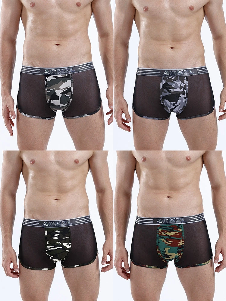 4-pack Men's Cotton Seamless Mesh Breathable Boxer Briefs(4 Pack Mens Cotton Seamless Mesh Breathable Boxer Briefs) 13 4-pack Men's Cotton Seamless Mesh Breathable Boxer Briefs(4 Pack Mens Cotton Seamless Mesh Breathable Boxer Briefs) - Image 13