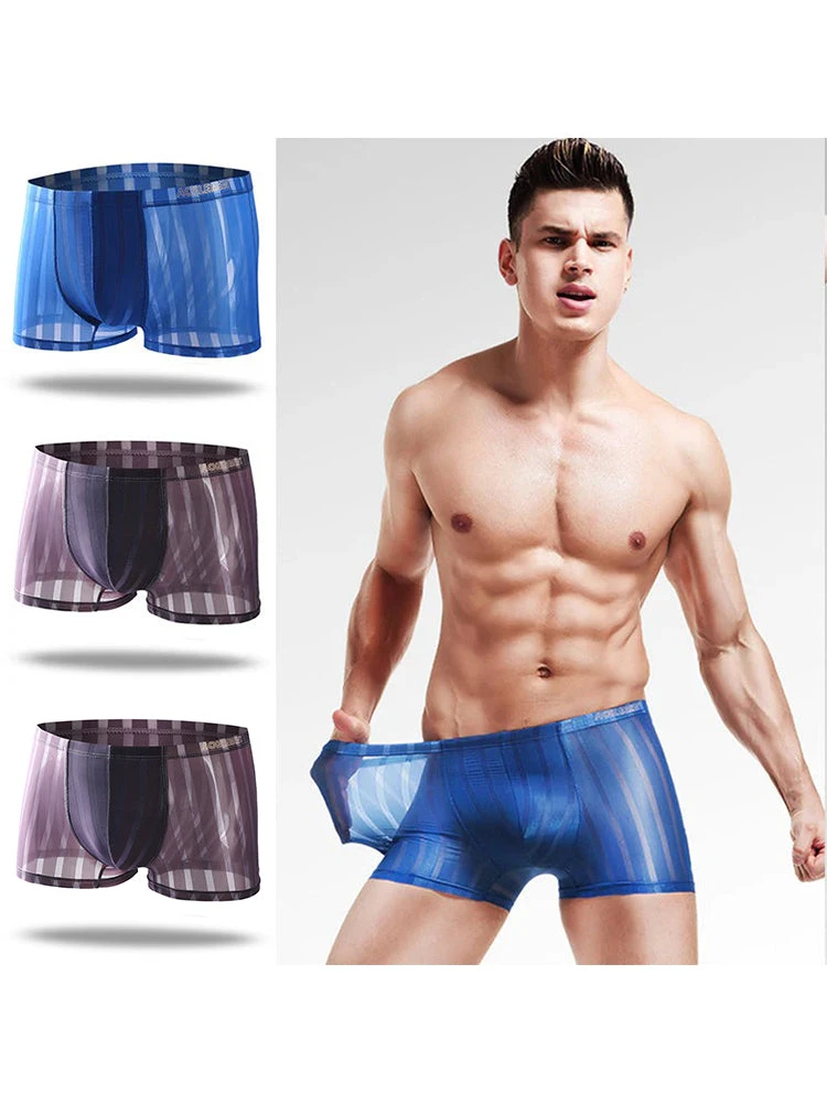 3 Pack See Through Breathable Men's Underwear(3 Pack See Through Breathable Mens Underwear) 15 3 Pack See Through Breathable Men's Underwear(3 Pack See Through Breathable Mens Underwear) - Image 15