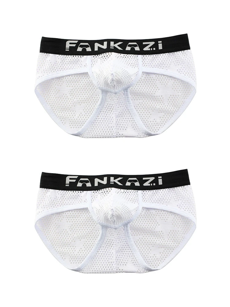 3-pack Men's Sexy Star Mesh Breathable Hollow U-shaped Convex Pouch Briefs(3 Pack Mens Sexy Star Mesh Breathable Hollow U Shaped Convex Pouch Briefs) 14 3-pack Men's Sexy Star Mesh Breathable Hollow U-shaped Convex Pouch Briefs(3 Pack Mens Sexy Star Mesh Breathable Hollow U Shaped Convex Pouch Briefs) - Image 14