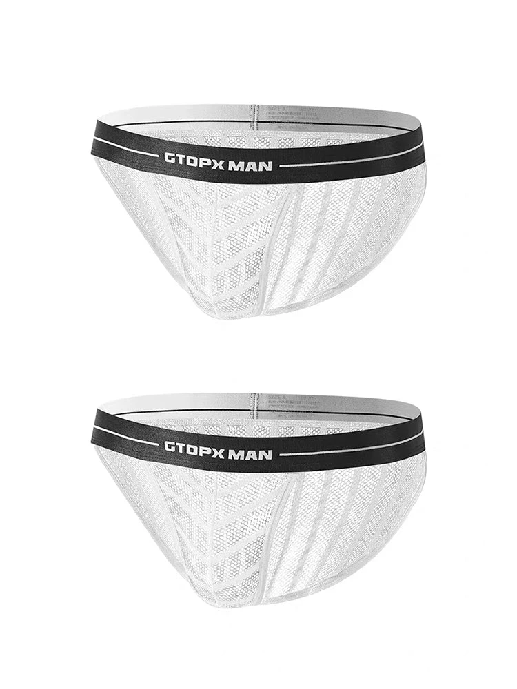 2 Pack Men's Sheer Mesh Low-Rise Breathable Briefs(2 Pack Mens Sheer Mesh Low Rise Breathable Briefs) 15 2 Pack Men's Sheer Mesh Low-Rise Breathable Briefs(2 Pack Mens Sheer Mesh Low Rise Breathable Briefs) - Image 15