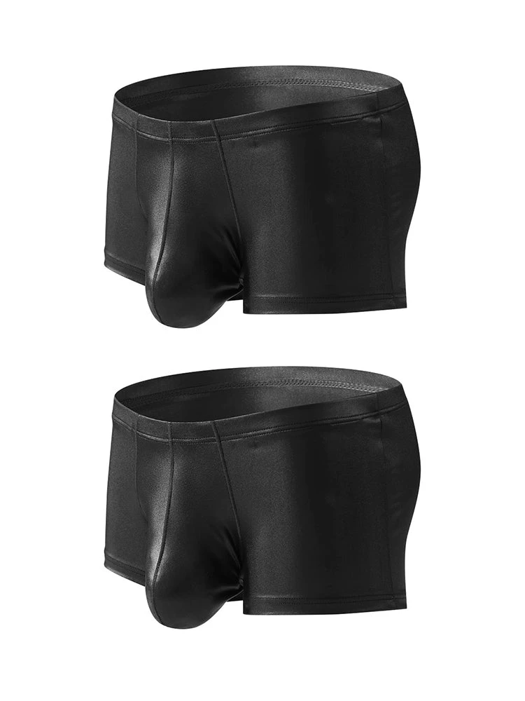 2 Pack Men's Big Pouch Performance Sexy Trunks(2 Pack Mens Leather Big Pouch Performance Sexy Trunks) 12 2 Pack Men's Big Pouch Performance Sexy Trunks(2 Pack Mens Leather Big Pouch Performance Sexy Trunks) - Image 12