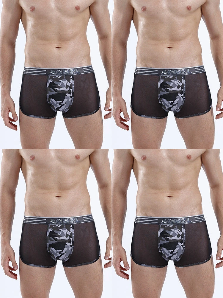 4-pack Men's Cotton Seamless Mesh Breathable Boxer Briefs(4 Pack Mens Cotton Seamless Mesh Breathable Boxer Briefs) 15 4-pack Men's Cotton Seamless Mesh Breathable Boxer Briefs(4 Pack Mens Cotton Seamless Mesh Breathable Boxer Briefs) - Image 15