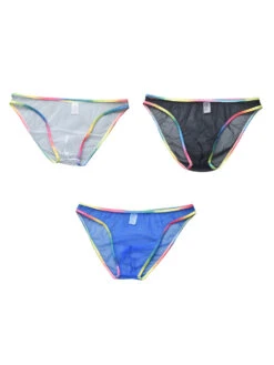 3-pack Men's Ultra-sheer Rainbow-edge Mesh Briefs(3 Pack Mens Ultra Sheer Rainbow Edge Mesh Briefs) 32 3-pack Men's Ultra-sheer Rainbow-edge Mesh Briefs(3 Pack Mens Ultra Sheer Rainbow Edge Mesh Briefs) -Mr Saker color 3 5a8879b8 92e7 4ec7 a762 ea29ceedd8e6