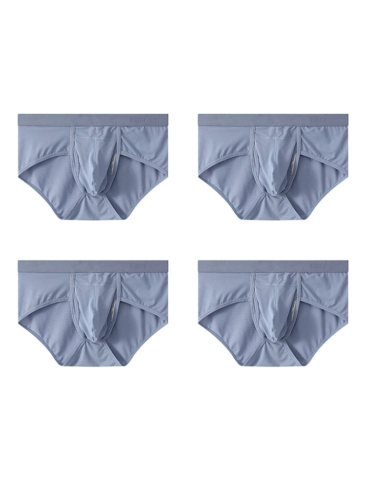 4 Pack Men's Large Pouch Separation Ice Silk Briefs(4 Pack Mens Large Pouch Separation Ice Silk Briefs) 14 4 Pack Men's Large Pouch Separation Ice Silk Briefs(4 Pack Mens Large Pouch Separation Ice Silk Briefs) - Image 14