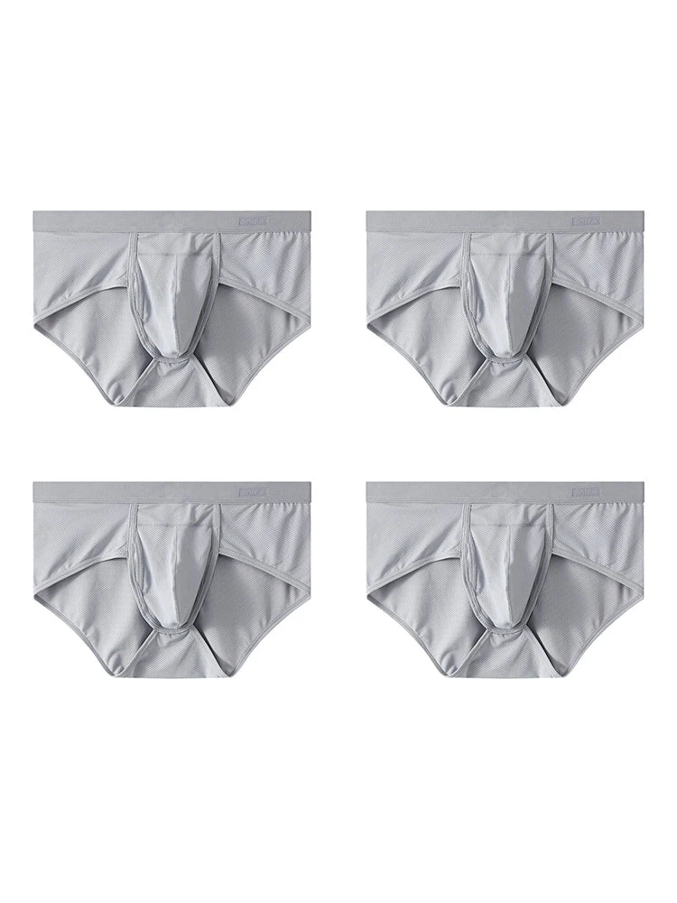 4 Pack Men's Large Pouch Separation Ice Silk Briefs(4 Pack Mens Large Pouch Separation Ice Silk Briefs) 15 4 Pack Men's Large Pouch Separation Ice Silk Briefs(4 Pack Mens Large Pouch Separation Ice Silk Briefs) - Image 15