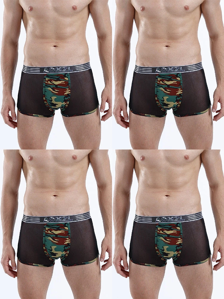 4-pack Men's Cotton Seamless Mesh Breathable Boxer Briefs(4 Pack Mens Cotton Seamless Mesh Breathable Boxer Briefs) 17 4-pack Men's Cotton Seamless Mesh Breathable Boxer Briefs(4 Pack Mens Cotton Seamless Mesh Breathable Boxer Briefs) - Image 17