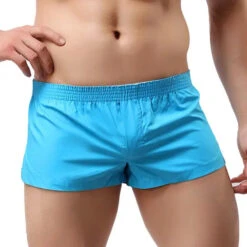 Casual Home Cotton Pouch Breathable Boxer Briefs For Men(Casual Home Cotton Pouch Breathable Boxer Briefs For Men)