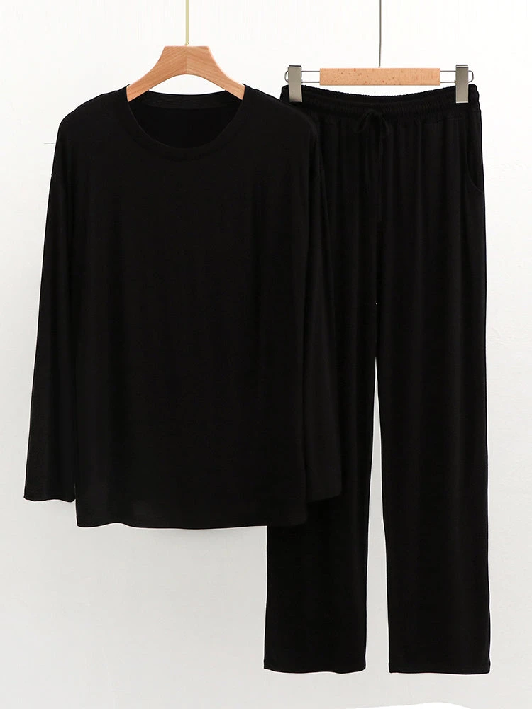 Modal Men's Long Sleeve Long Pants Pajamas | Deep Pocket Thin Plus Size Soft Breathable Loungewear(Modal Mens Long Sleeve Long Pants Pajamas Deep Pocket Thin Plus Size Soft Breathable Loungewear) 1 Modal Men's Long Sleeve Long Pants Pajamas | Deep Pocket Thin Plus Size Soft Breathable Loungewear(Modal Mens Long Sleeve Long Pants Pajamas Deep Pocket Thin Plus Size Soft Breathable Loungewear)