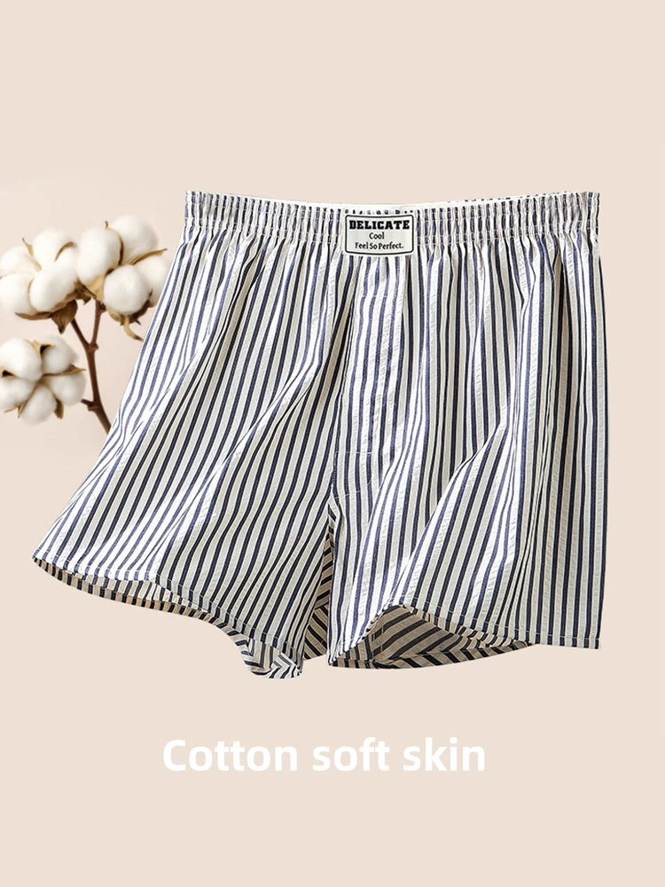 Men's Thin Loungewear Pants Loose Striped Breathable Shorts(Mens Thin Loose Striped Arrow Pants Breathable Shorts Comfortable Casual Boxer Briefs) 3 Men's Thin Loungewear Pants Loose Striped Breathable Shorts(Mens Thin Loose Striped Arrow Pants Breathable Shorts Comfortable Casual Boxer Briefs) - Image 3