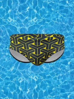 Men's 3D Pouch Printed Fitness Swim Briefs(Mens 3d Pouch Printed Fitness Swim Brief)