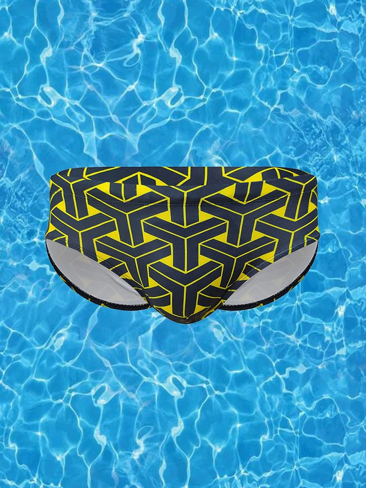 Men's 3D Pouch Printed Fitness Swim Briefs(Mens 3d Pouch Printed Fitness Swim Brief) 1 Men's 3D Pouch Printed Fitness Swim Briefs(Mens 3d Pouch Printed Fitness Swim Brief)