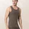 Men's Thermal Silk-Wool Sleeveless Vest - Solid Color Seamless Base Layer(New Mens Thermal Silk Wool Sleeveless Vest Solid Color Seamless Base Layer)