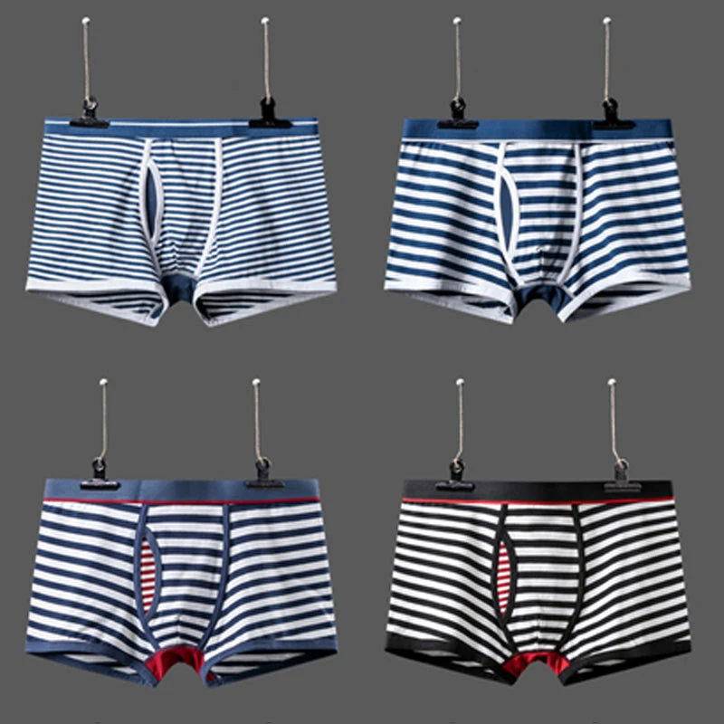 Men's Striped Cotton Sports Boxer Briefs(Mens Striped Cotton Sports Boxer Briefs) 9 Men's Striped Cotton Sports Boxer Briefs(Mens Striped Cotton Sports Boxer Briefs) - Image 9