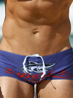 Men's Shark Printed Swimming Trunks(Mens Shark Printed Swimming Trunks) -Mr Saker deb869427c2ba8e4b871889bb3481314