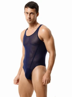 Men's Sexy Mesh Wrestling Singlet Bodysuit(Mens Sexy Mesh Wrestling Singlet Bodysuit)