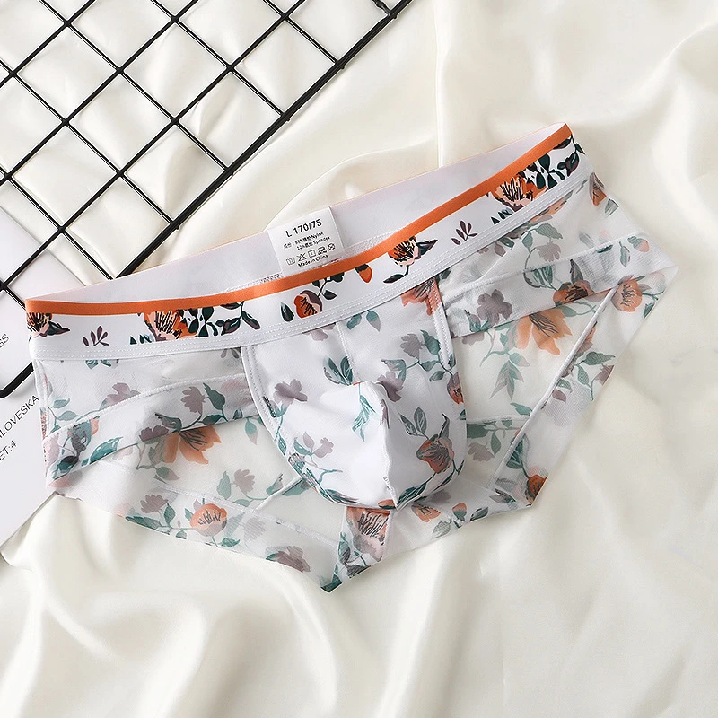 4 Pack Men’s Flower Print Pouch Briefs(Men S Flower Print Pouch Briefs) 14 4 Pack Men’s Flower Print Pouch Briefs(Men S Flower Print Pouch Briefs) - Image 14