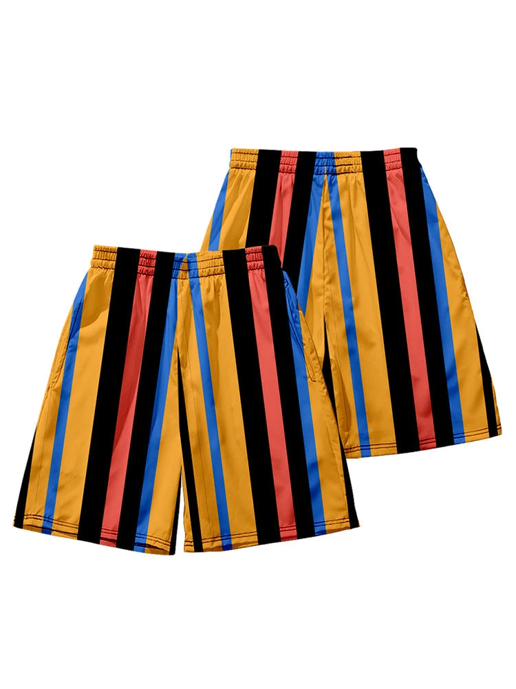 Men's Multicolor Stripe Leisure Swim Shorts(Mens Multicolor Stripe Leisure Swim Shorts) 16 Men's Multicolor Stripe Leisure Swim Shorts(Mens Multicolor Stripe Leisure Swim Shorts) - Image 16