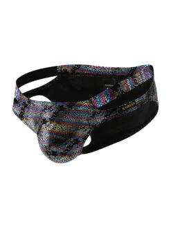 2-pack Men's Snake Print Hollow Briefs(2 Pack Mens Snake Print Hollow Briefs) -Mr Saker e55be9b1fefe85da36996276eea76d40