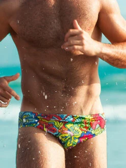 Mens Swimwear Printed Summer Swim Briefs(Mens Swimwear Printed Summer Swim Briefs) -Mr Saker e8869d0617562eedd9c109cb3adcb1af