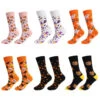 4 Pairs Pumpkin Personality Skeleton Cartoon Trendy Cotton Crew Socks(4 Pairs Pumpkin Personality Skeleton Cartoon Trendy Cotton Crew Socks)