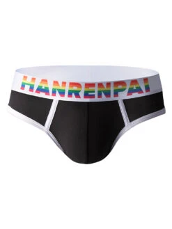 4 Pack Men's Rainbow Letter Belt Briefs(4 Pack Mens Rainbow Letter Belt Briefs)