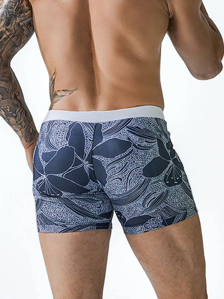 Men Sexy Floral Print Swim Trunks(Men Sexy Floral Print Swim Trunks) 2 Men Sexy Floral Print Swim Trunks(Men Sexy Floral Print Swim Trunks) - Image 2