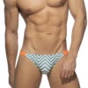 Men’s Zig Zag Swim Bikini With Removable Pad(Men S Zig Zag Swim Bikini With Removable Pad)