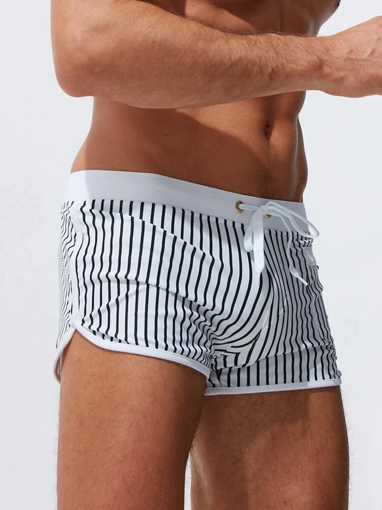Mens Striped Quick Dry Lining Swim Trunks(Mens Striped Quick Dry Lining Swim Trunks) 5 Mens Striped Quick Dry Lining Swim Trunks(Mens Striped Quick Dry Lining Swim Trunks) - Image 5