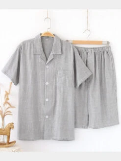 Men's 100% Cotton Woven Short Sleepwear Pajama Set(Mens 100 Cotton Woven Short Sleepwear Pajama Set) 20 Men's 100% Cotton Woven Short Sleepwear Pajama Set(Mens 100 Cotton Woven Short Sleepwear Pajama Set) -Mr Saker f256244072f01a9435bc5bda14671177