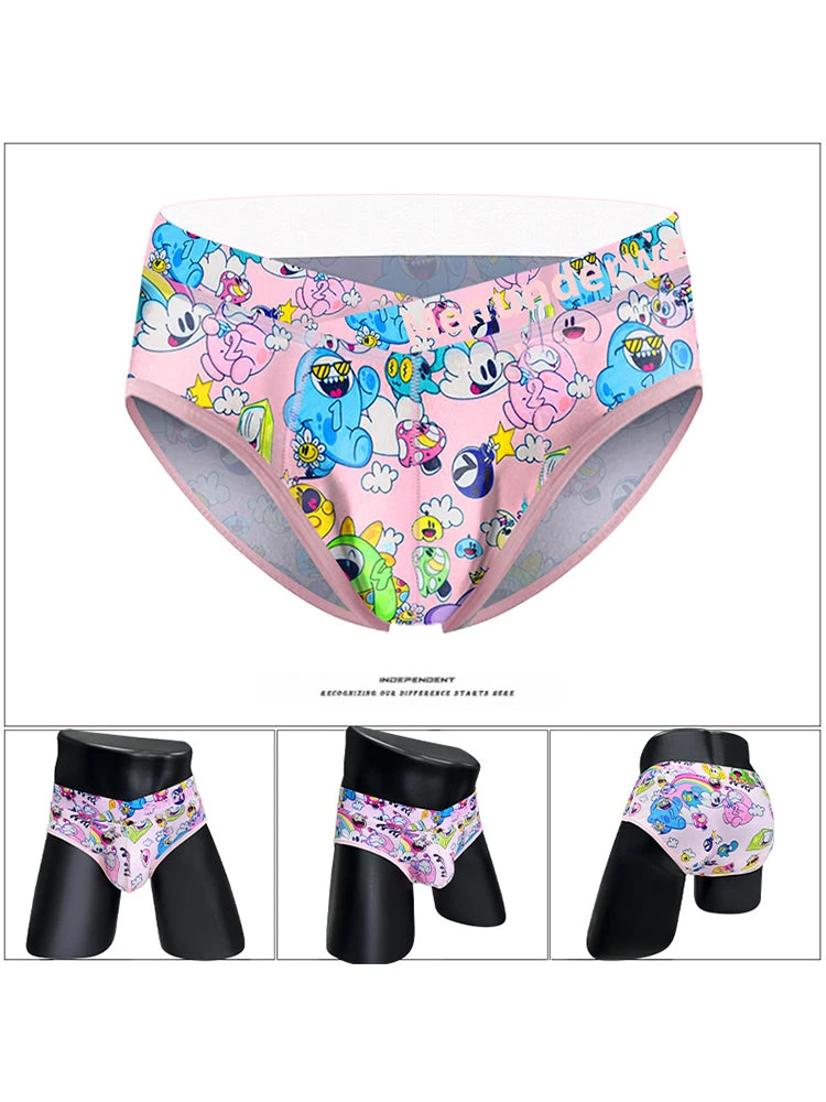 2 Pack Men's Playful Cartoon No-Tag Comfortable And Breathable Briefs(2 Pack Mens Playful Cartoon No Tag Comfortable And Breathable Briefs) 1 2 Pack Men's Playful Cartoon No-Tag Comfortable And Breathable Briefs(2 Pack Mens Playful Cartoon No Tag Comfortable And Breathable Briefs)