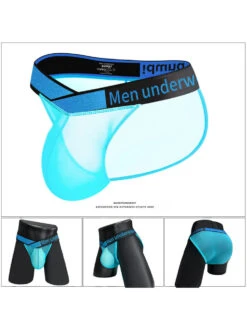 2 Pack Men's Ultra-Thin Semi-Transparent Sexy Sports Bikini(2 Pack Mens Ultra Thin Semi Transparent Sexy Sports Bikini)