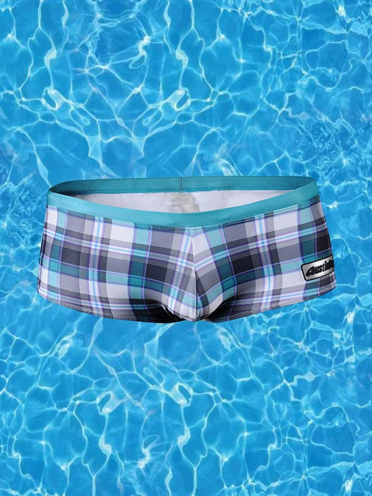Men's Plaid Print Quick-Dry Low-Rise Swim Shorts & Trunks(Mens Plaid Print Quick Dry Low Rise Swim Shorts Trunks) 1 Men's Plaid Print Quick-Dry Low-Rise Swim Shorts & Trunks(Mens Plaid Print Quick Dry Low Rise Swim Shorts Trunks)