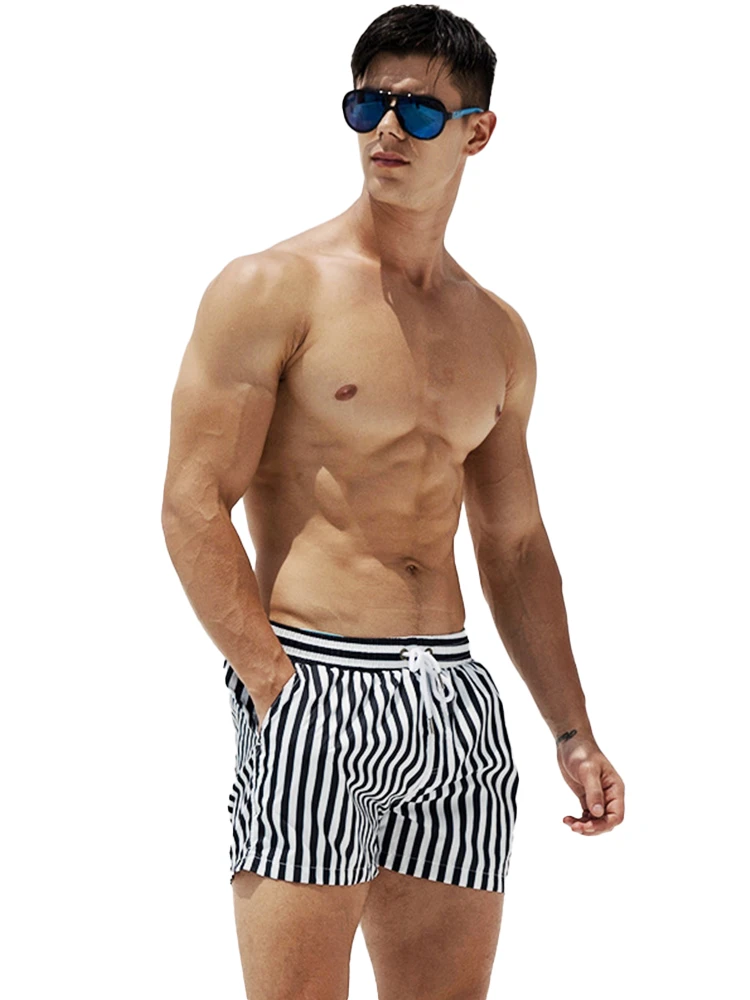 Men's Stripe Drawstring Swim Board Shorts(Mens Stripe Drawstring Swim Board Shorts) 15 Men's Stripe Drawstring Swim Board Shorts(Mens Stripe Drawstring Swim Board Shorts) - Image 15