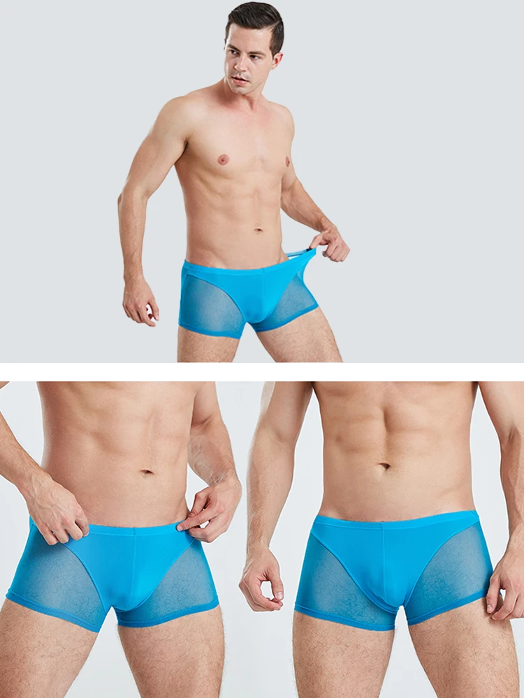 Sexy Panelled Mesh Trunks For Men(Sexy Panelled Mesh Trunks For Men) 14 Sexy Panelled Mesh Trunks For Men(Sexy Panelled Mesh Trunks For Men) - Image 14