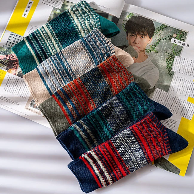 4 Pack Retro Ethnic Style Crew Socks(4 Pack Retro Ethnic Style Crew Socks) 14 4 Pack Retro Ethnic Style Crew Socks(4 Pack Retro Ethnic Style Crew Socks) - Image 14