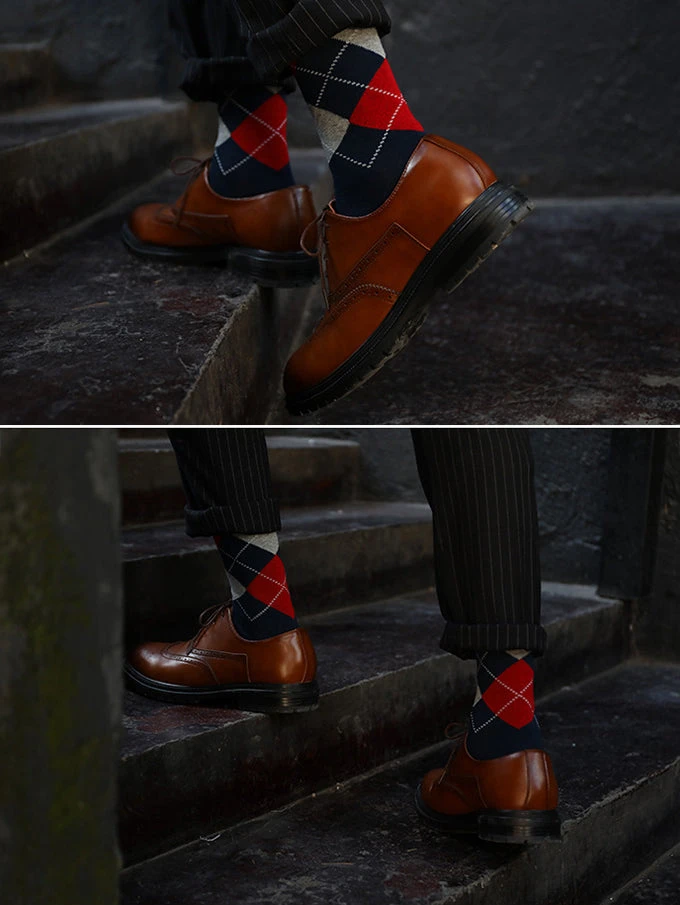 5 Pack Men's Textured Retro Calf Sock(5 Pack Mens Textured Retro Calf Sock) 5 5 Pack Men's Textured Retro Calf Sock(5 Pack Mens Textured Retro Calf Sock) - Image 5