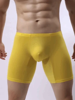 Men's Athletic U Convex Pouch Boxer Briefs(Mens Athletic Ice Silk U Convex Pouch Boxer Briefs)