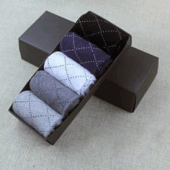 5 Pack Men's Simple Textured Crew Socks(5 Pack Mens Simple Textured Crew Socks) -Mr Saker sdgdfgerhdfh