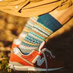 2 Pack Mixed Pattern Men's Crew Socks(2 Pack Mixed Pattern Mens Crew Socks) 23 2 Pack Mixed Pattern Men's Crew Socks(2 Pack Mixed Pattern Mens Crew Socks) -Mr Saker tb