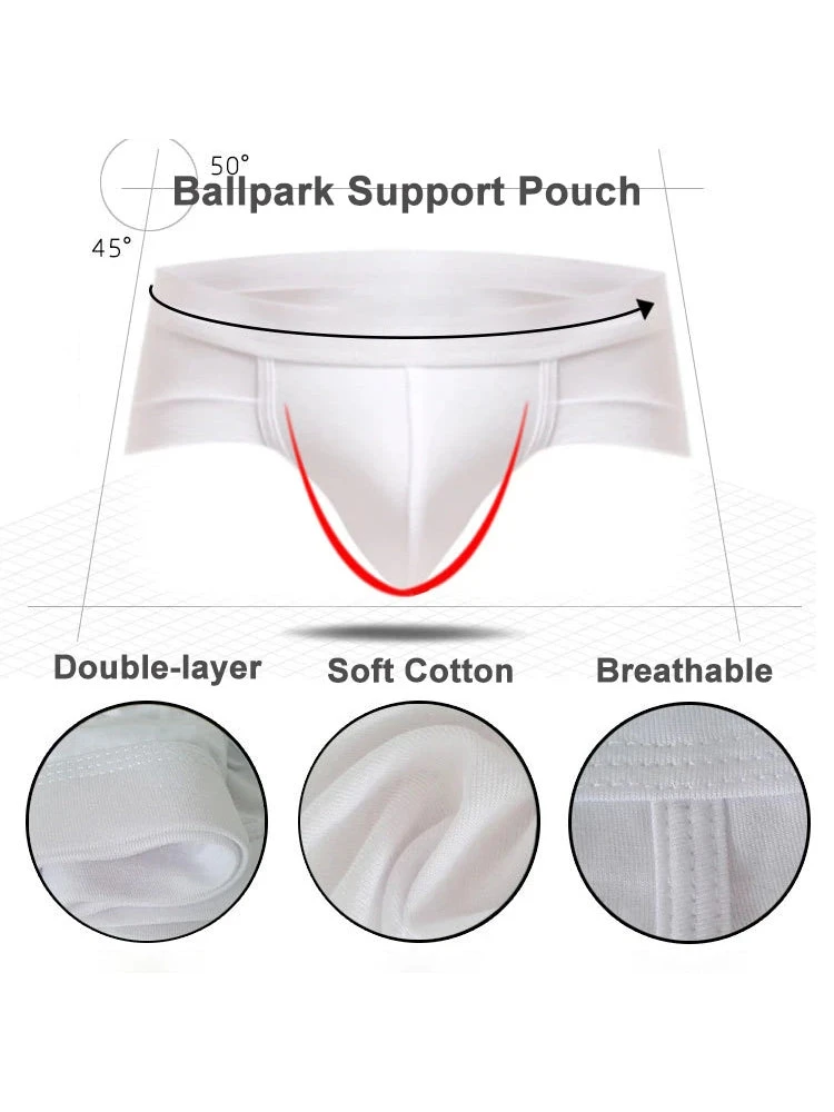4 Pack Modal Soft Breathable Support Pouch Underwear(Modal Elastic Fiber Soft Breathable Briefs) 2 4 Pack Modal Soft Breathable Support Pouch Underwear(Modal Elastic Fiber Soft Breathable Briefs) - Image 2